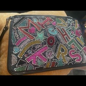 michael kors beaded flat clutch bag